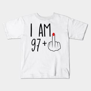 I Am 97 Plus 1 Middle Finger For A 98th Birthday Kids T-Shirt